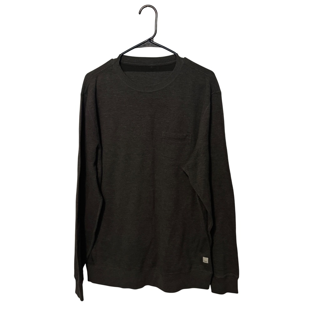 Vuori Jeffreys Pullover Sweatshirt Mens XL Brown Pocket Crewneck Activewear
